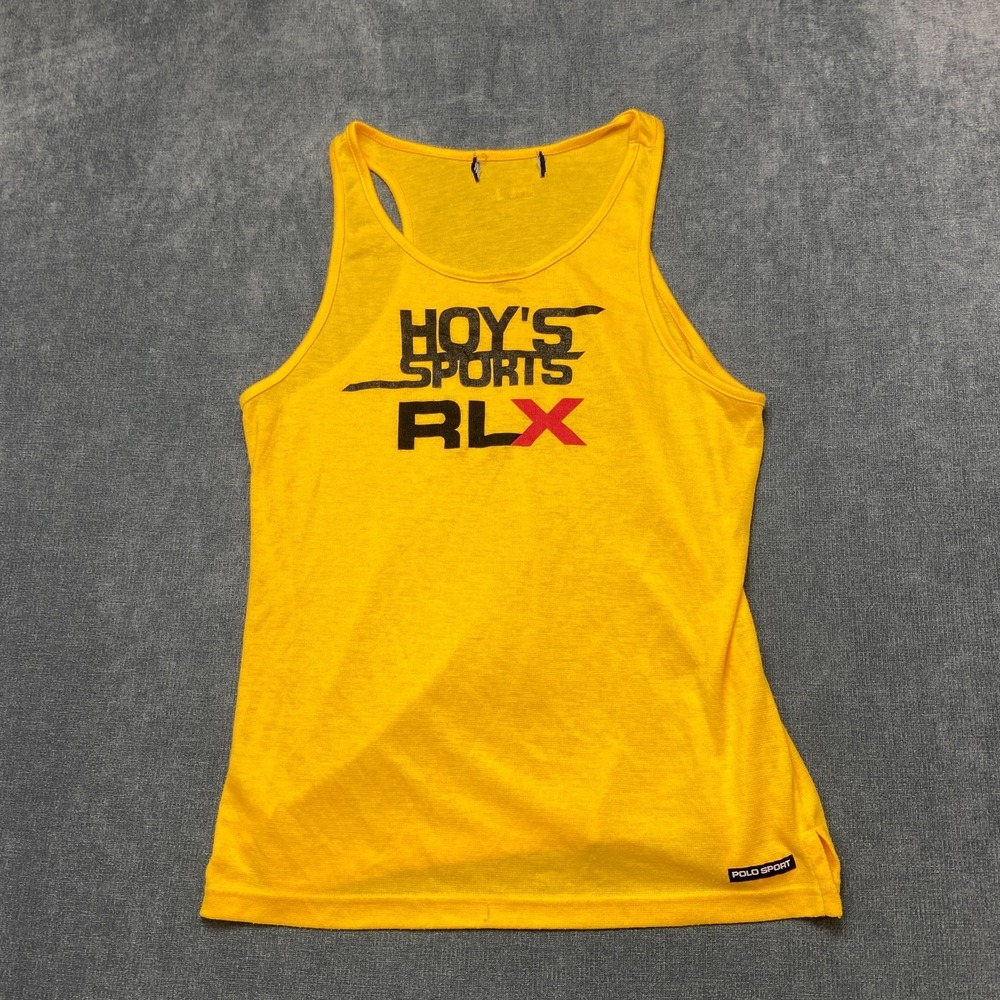 RLX Polo Sport Hoy's Excelsior Running Club Tank Top Womens Yellow Activewear